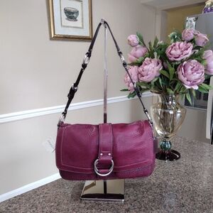 NWT Coach Chelsea Pebbled Leather Medium Shoulder Bag Purse Silver Hardw…